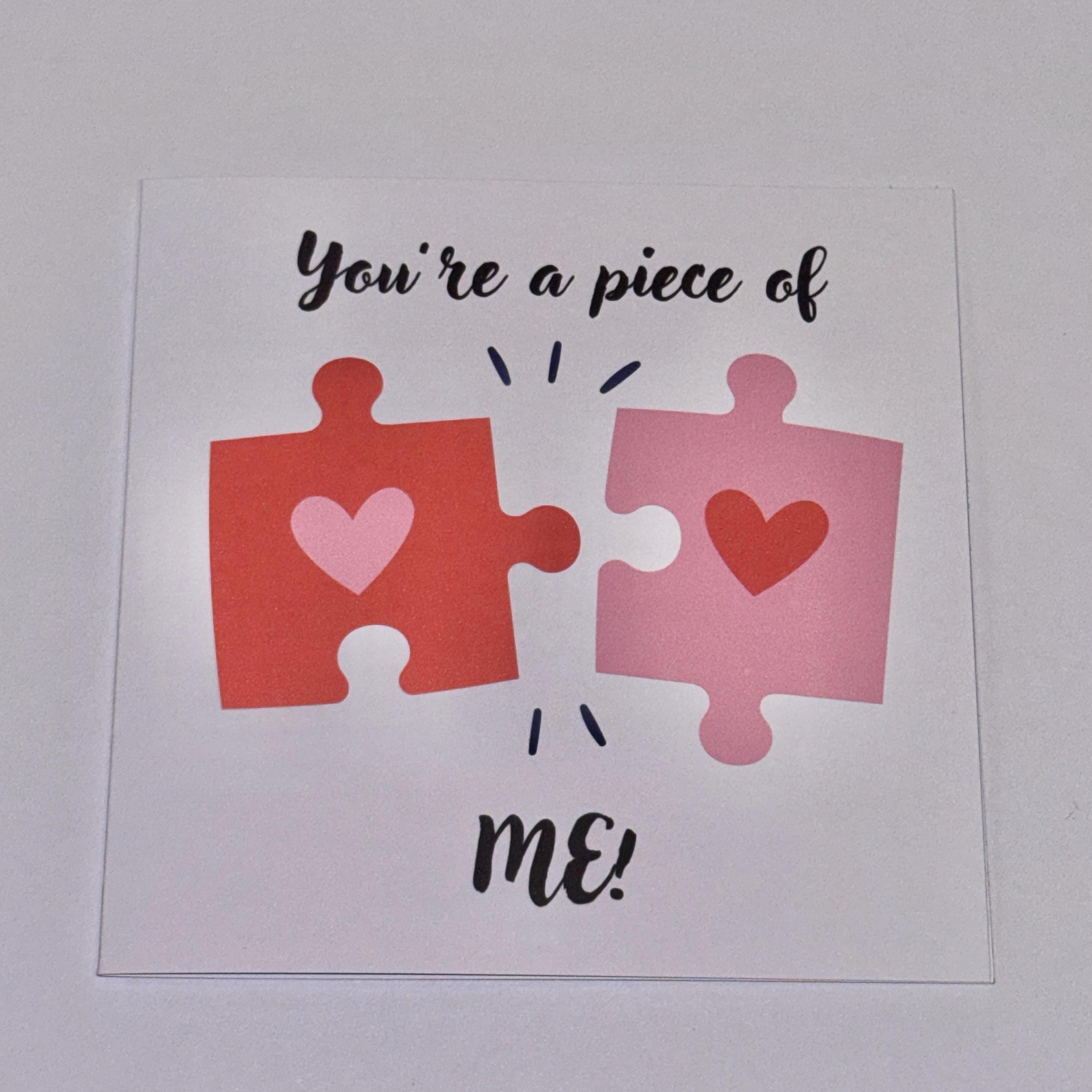 Puzzle Piece Valentines Card | Romantic Card for Boyfriend, Girlfriend