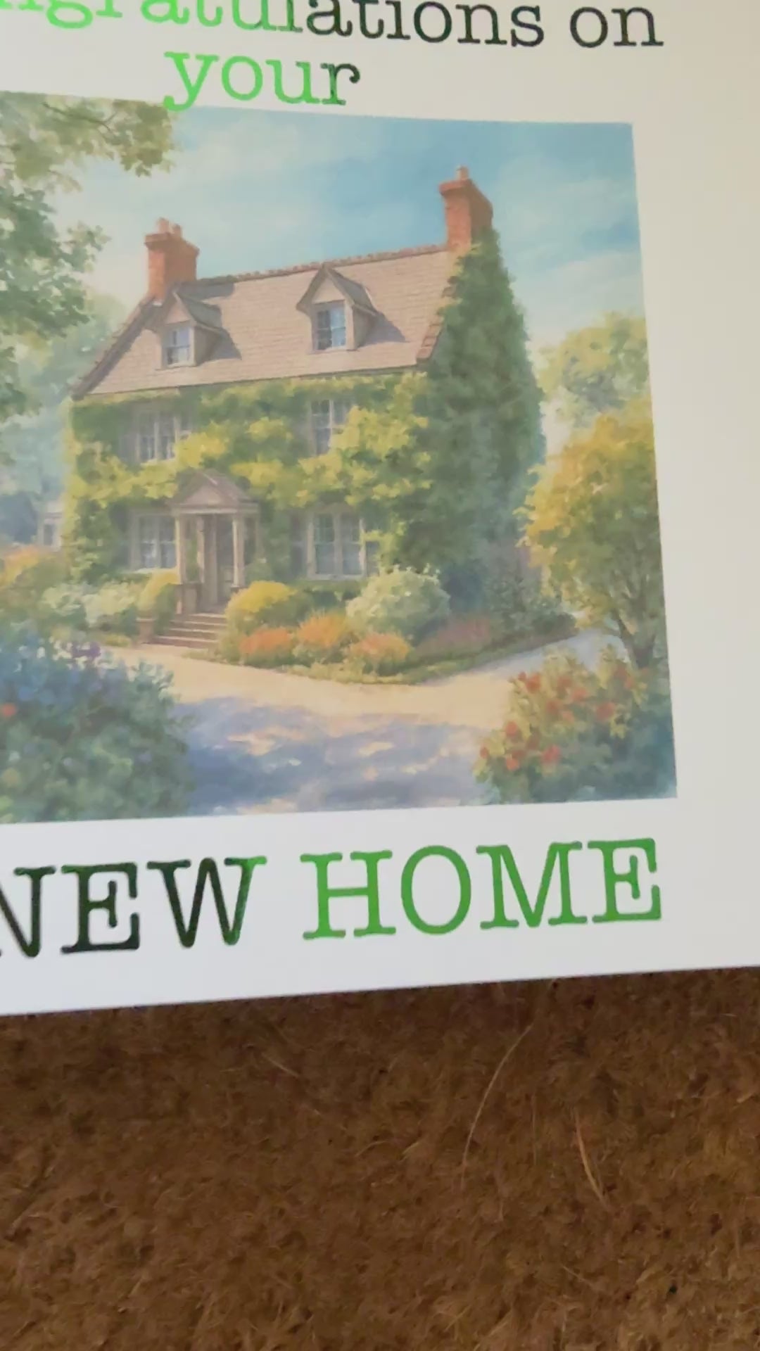 New Home Personalised Card | Congratulations On Your New House | Watercolour Housewarming Card | Moving Home | First Home