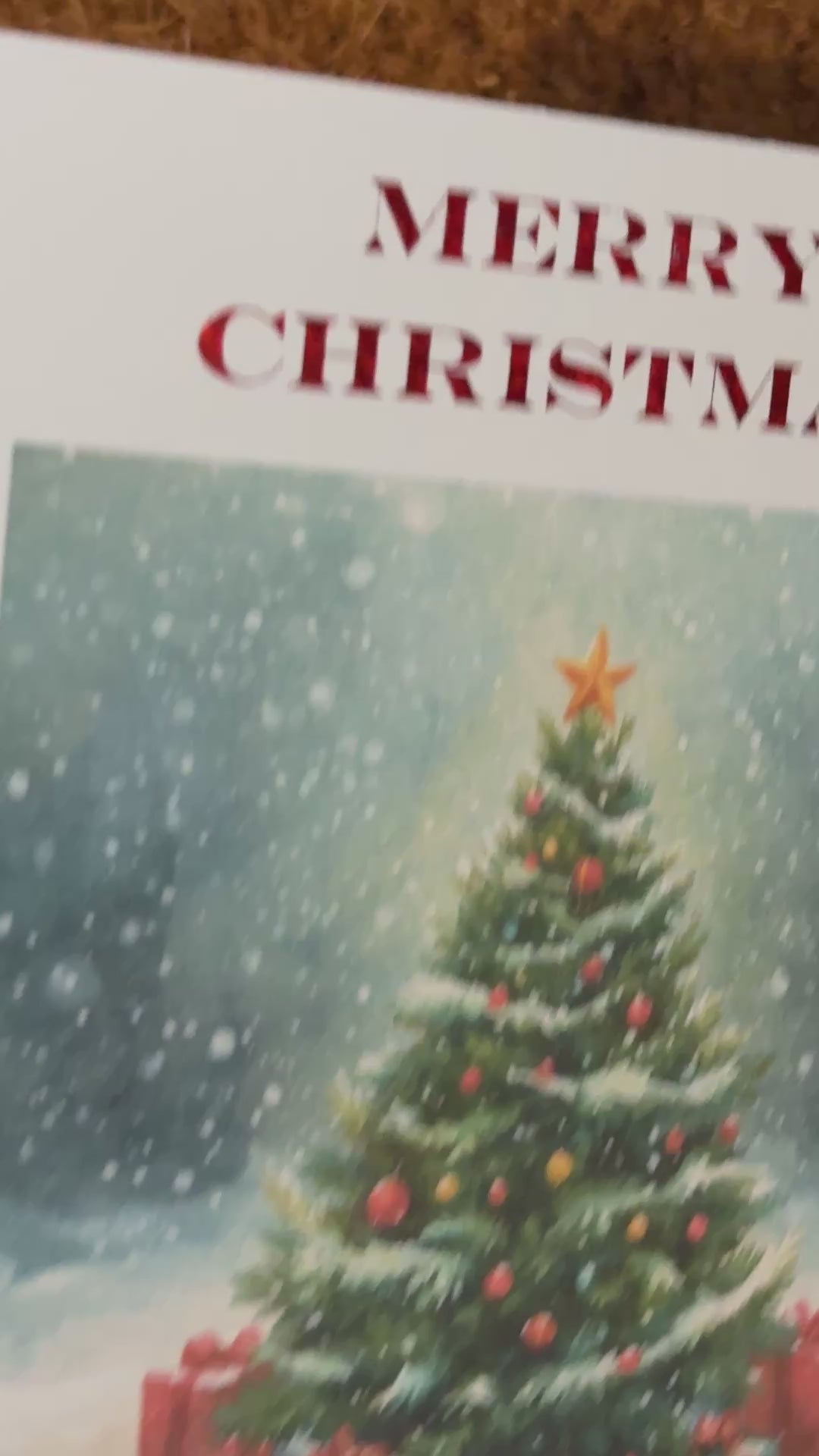 Personalised Christmas Card | Foiled Snowman, Robin or Christmas Tree | Family Name Cards