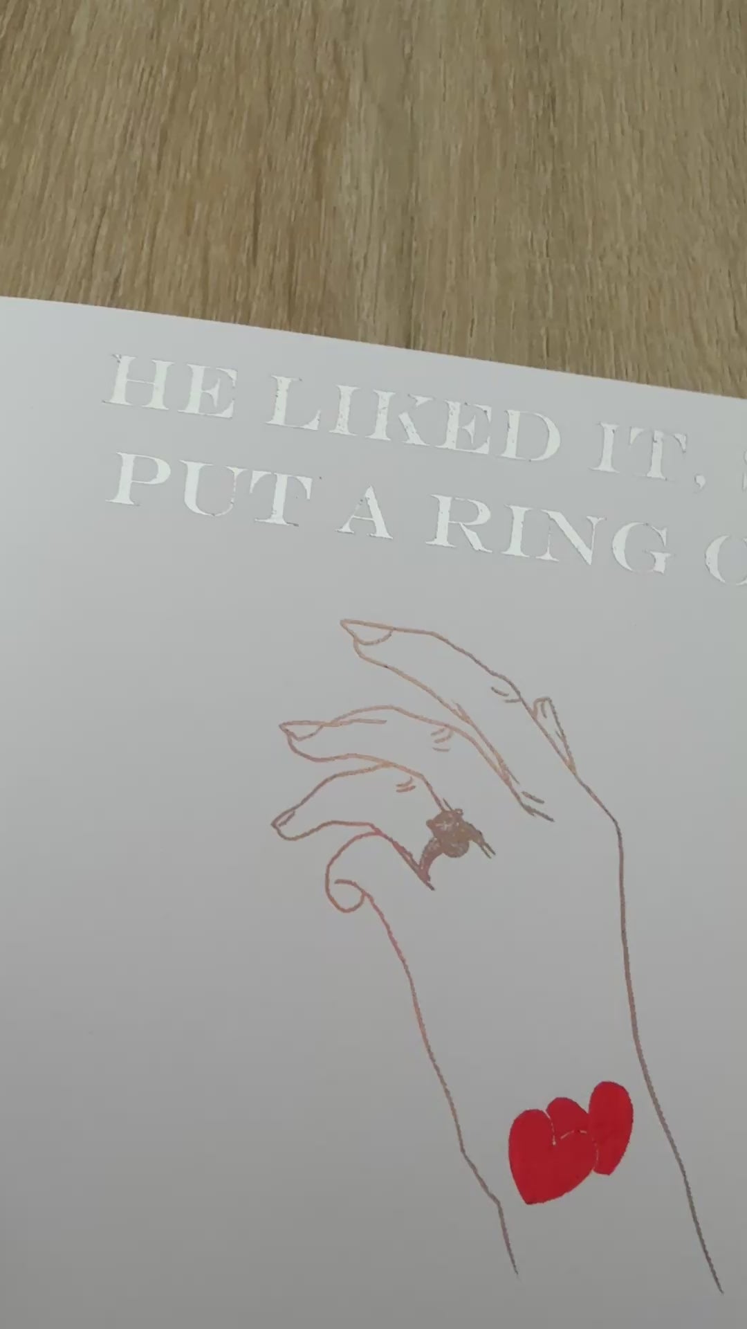 Personalised Engagement Card – Funny Put a Ring on It Foiled Card